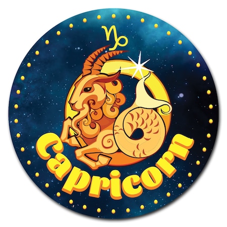 Capricorn Circle Rigid Plastic Sign